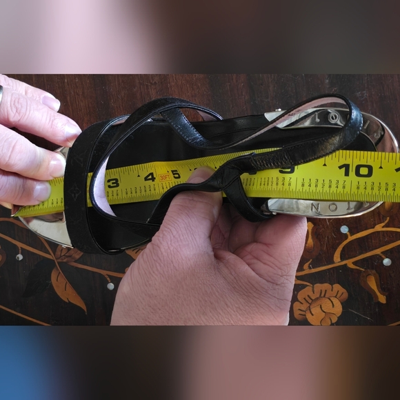 LOUIS VUITTON MONOGRAM Leather/Suede Strap Shoes SZ 40 - US size 10 - Picture 10 of 10